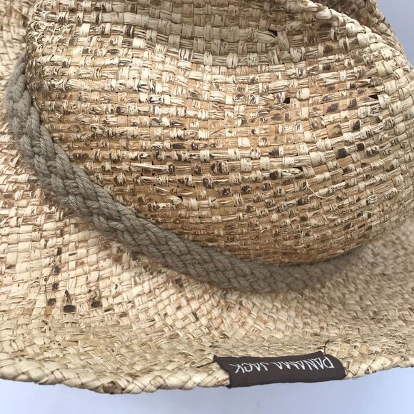 Panama Jack Woven Straw Cowboy Hat Adult Unisex OSFM Braided Twine Band Packable - Picture 13 of 13